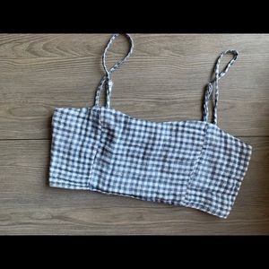 urban outfitters plaid crop top